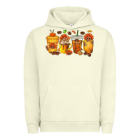 Pigment Pistachio Thanksgiving Coffee Cups Urban Hoodie - texasbilliewilder