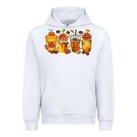 White Thanksgiving Coffee Cups Urban Hoodie - texasbilliewilder