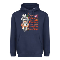 Navy patience a dash of kindness Heavyweight Hoodie - NancyCooperArtShop
