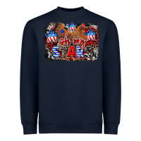 Navy Oh my stars chicken 4th of july Heavyweight Sweatshirt - CowGirlArtShop