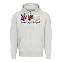 Dove Grey peace love volleyball Zipper Hoodie - BarkalooDesign