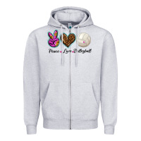 Heather Grey peace love volleyball Zipper Hoodie - BarkalooDesign