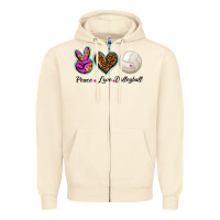 Sandshell peace love volleyball Zipper Hoodie - BarkalooDesign
