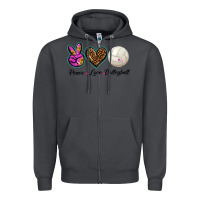 Smoke peace love volleyball Zipper Hoodie - BarkalooDesign