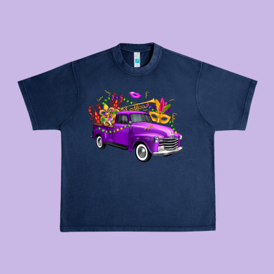 Mardi Gras Truck King's Cake Urban Heavy Tee Designed By Fadigitalartstudio