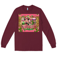 Burgundy cafecito y chisme coffee cups Long Sleeve Tee - Jasminsmagicworld