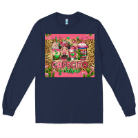 Navy cafecito y chisme coffee cups Long Sleeve Tee - Jasminsmagicworld