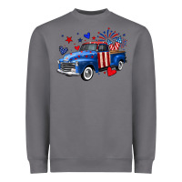 Storm 4th of July American flag truck Heavyweight Sweatshirt - Neo Western