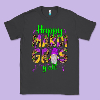 Happy Mardi Gras Y'all Gnome Classic Tee Designed By Jahusdesignshop