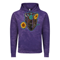 Bison Head With Sunflowers And Gemstone Vintage Hoodie | Teevron