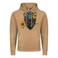 Vintage Camel bison head with sunflowers and gemstone Vintage Hoodie - RanaPortraitStore