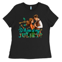 Black where is my juliet Ladies Tee - AdoDesignShop
