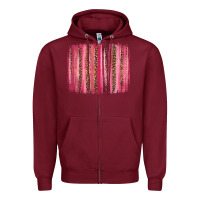 Burgundy valentines day leopard glitter brushstroke Zipper Hoodie - Jasminsmagicworld