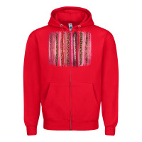 Red valentines day leopard glitter brushstroke Zipper Hoodie - Jasminsmagicworld