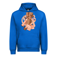 Cobalt Cancer diva peach ribbon Urban Hoodie - NancyCooperArtShop