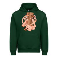 Forest Green Cancer diva peach ribbon Urban Hoodie - NancyCooperArtShop