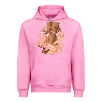 Fuchsia Pink Cancer diva peach ribbon Urban Hoodie - NancyCooperArtShop