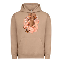 Pigment Burro Cancer diva peach ribbon Urban Hoodie - NancyCooperArtShop