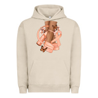 Pigment French Oak Cancer diva peach ribbon Urban Hoodie - NancyCooperArtShop
