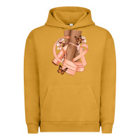 Pigment Peanut Butter Cancer diva peach ribbon Urban Hoodie - NancyCooperArtShop