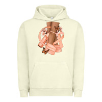 Pigment Pistachio Cancer diva peach ribbon Urban Hoodie - NancyCooperArtShop