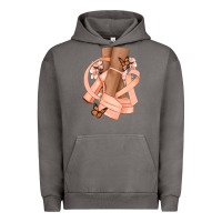 Pigment Tornado Cancer diva peach ribbon Urban Hoodie - NancyCooperArtShop