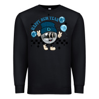 Black happy new year disco ball Premium Sweatshirt - MaliasSmallBusiness