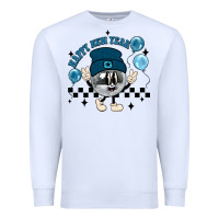 White happy new year disco ball Premium Sweatshirt - MaliasSmallBusiness