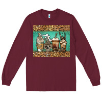 Burgundy skeleton coffee cups Long Sleeve Tee - Jasminsmagicworld
