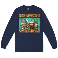 Navy skeleton coffee cups Long Sleeve Tee - Jasminsmagicworld