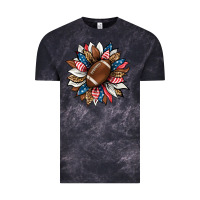 Cloud Black american football sunflower Vintage Tee - HRA Design Shop