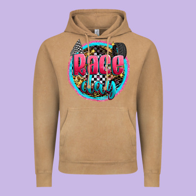 Race Day Vintage Hoodie Designed By Zillion Design Studio