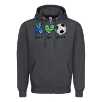 Smoke peace love soccer Zipper Hoodie - BarkalooDesign