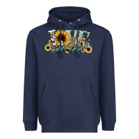 Navy love like jesus sunflowers Heavyweight Hoodie - NancyCooperArtShop
