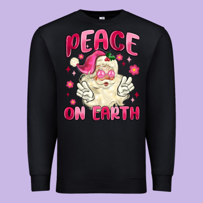 Peace On Earth Premium Sweatshirt Designed By Maliassmallbusiness