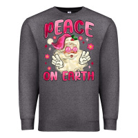 Charcoal Heather peace on earth Premium Sweatshirt - MaliasSmallBusiness