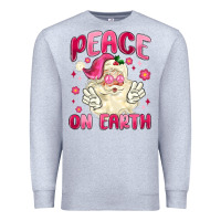 Heather Grey peace on earth Premium Sweatshirt - MaliasSmallBusiness