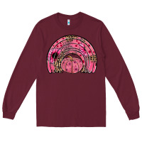 Burgundy pumpkin ribbon rainbow Long Sleeve Tee - JahusDesignShop