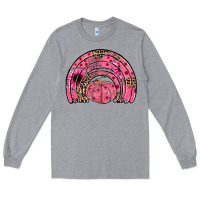 Heather Grey pumpkin ribbon rainbow Long Sleeve Tee - JahusDesignShop