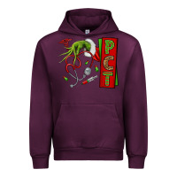 Mauve Wine Christmas Character Nurse Urban Hoodie - NancyCooperArtShop