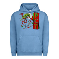 Pigment Pebble Blue Christmas Character Nurse Urban Hoodie - NancyCooperArtShop