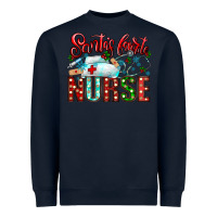 Navy santa is favorite nurse Heavyweight Sweatshirt - CowhideDigitalArt