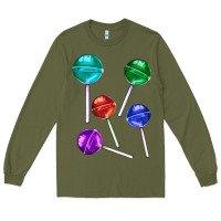 Army Green lollipops Long Sleeve Tee - AdoDesignShop