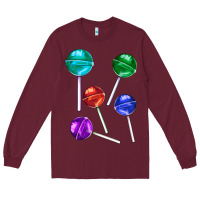 Burgundy lollipops Long Sleeve Tee - AdoDesignShop