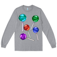 Heather Grey lollipops Long Sleeve Tee - AdoDesignShop