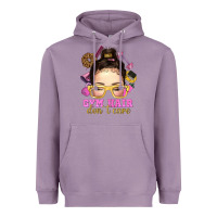 Lavender messy bun gym hair dont care Heavyweight Hoodie - NancyCooperArtShop
