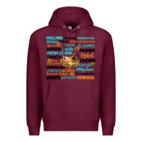 Burgundy chicken typography Premium Hoodie - Artiststas