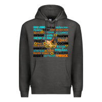 Charcoal Heather chicken typography Premium Hoodie - Artiststas