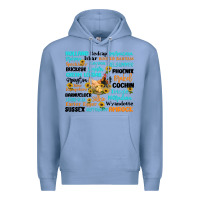 Colony Blue chicken typography Premium Hoodie - Artiststas
