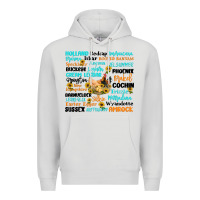 Dove Grey chicken typography Premium Hoodie - Artiststas
